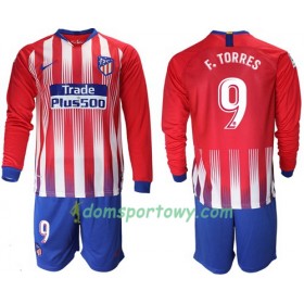 Koszulka Atlético Madryt F.Torres 9 Dziecięcy Domowe Koszulki Piłkarskie 2018-2019 Długi Rękaw